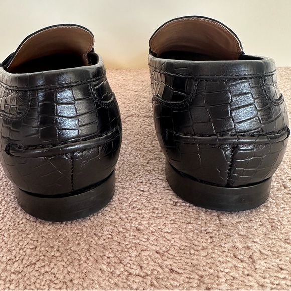 Saks Fifth Avenue Firenze Men’s Black Leather Loafers Size 9M - Picture 5 of 10